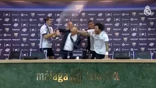 Real Madrid players invade Manager's press conference