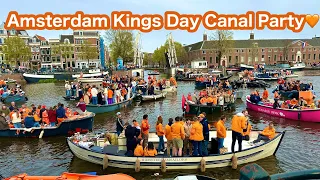 How Amsterdam Celebrated Kings Day on Amstel and the Canals 2023 || Amsterdam Koningsdag🧡🧡🧡🇳🇱