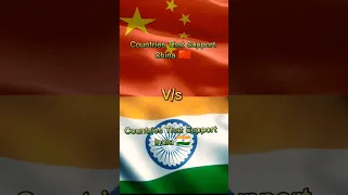 Countries that support China vs India #shorts #viral #india #china