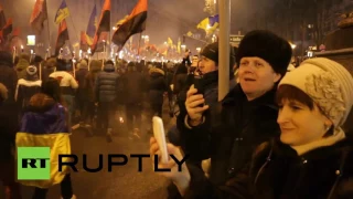 В Киеве   факельное шествие, посвященное  Бандере