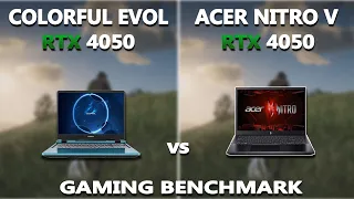 COLORFUL EVOL P15 vs ACER NITRO V Gaming Benchmark Test | RTX 4050 Gaming Test |