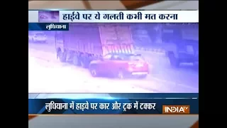 Major road accident in Ludhiana, incident caught on camera