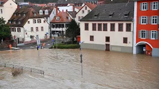 Nach Unwetter: Hochwasser auch am Neckar