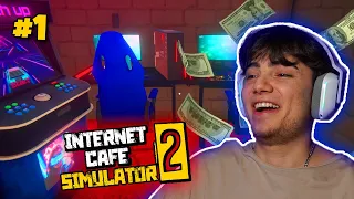 EN İYİ İNTERNET CAFE NASIL YAPILIR ? ( 10.000$ ile başlamak ) - İnternet Cafe Simulator 2 #1