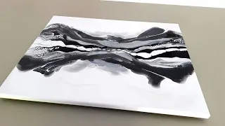 So Relaxing, Hypnotizing - Black, White and Silver Acrylic Pouring - The Great Switcheroo - Part 6