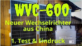 WVC-600 Life: Neuer Micro Wechselrichter aus China! 1. Test und Eindrücke