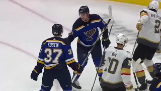 Klim Kostin assists on Tyler Bozak's first of the year vs Vegas (22 nov 2021)