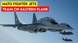 Polish MiG-29, Netherlands F-35 & French Rafale  Fighter Jets Train on Eastern Flank