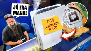 MEU PS5 SUPERAQUECEU E QUEIMOU COMPLETAMENTE?! NÃO ACREDITO NISSO!