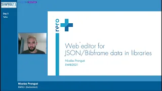 Web editor for JSON/Bibframe data in libraries