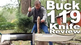 Buck 119 Knife Review.  The classic revisted and misused.  Absolutely no hunting in this video