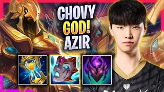 CHOVY IS A GOD WITH AZIR! - GEN Chovy Plays Azir MID vs Tristana! | Season 2024