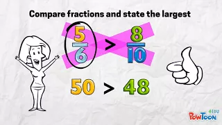 Comparing 2 Fractions using Cross-Multiplication