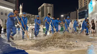 أمطار مكة الان مساء يوم السبت من المسجد الحرام