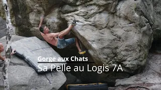 7A V6  Sa Pelle au Logis  - Fontainebleau Bouldering at Gorge aux Chats -  Chez Bleau series