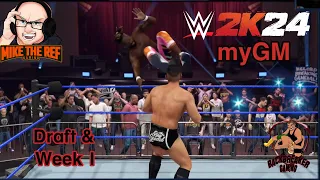 WHAT A MATCH: Ref Books myGM Draft and Week 1 (WWE 2k24)