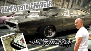 RACING DOM'S 1970 DODGE CHARGER - SAMPLE RACE CLIP - NFS MOST WANTED