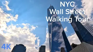 4K NYC Wall Street Walking Tour: Relaxing Music from World Trade Center to the Charging Bull Statue