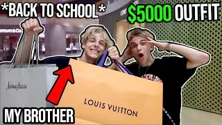 Turning my Brother into a Hypebeast! *$5000 Back to School Outfit*