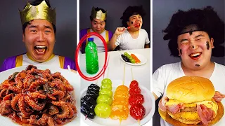 Mukbang Bottle Flip Food Challenge | delicious and funny video