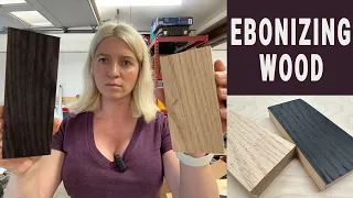 How to ebonize wood with steel wool and vinegar. How to turn wood black. Aging wood.