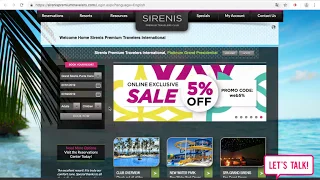 Sirenis Premium Travelers - Log in and Booking online