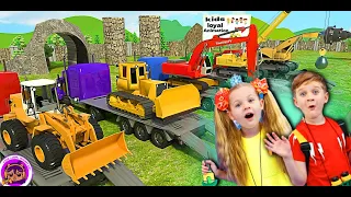 Roadheader & Construction 🚚Trucks for Kids  Mountain Tunnel Construction for Children #trucksforkids