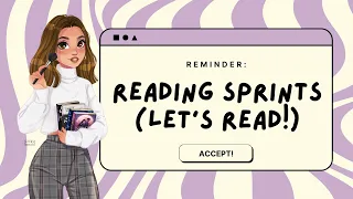 reading sprints! let's get some reading done together 💖✨