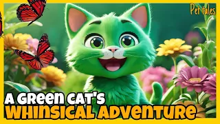 A Green Cat's Whimsical Adventure / Bedtime Stories for Kids in English