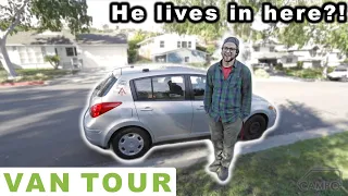 MICRO CAMPER tour video | He LIVES IN HERE?!