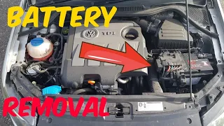 How to remove VW Polo 6r battery