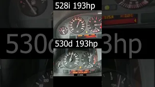 528i vs 530d e39 #shorts #viral #cars #bmw #diesel #gasoline #acceleration #200kmph #speed #e39