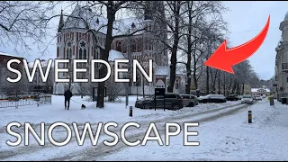 Sweeden Snowscape 4k Winter Wonders of Swedish Cities ❄️🏙️ | Nordic Adventure Exploring the Streets