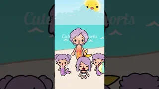 Mermaid gave birth to a human baby 🥺☺️ | Toca life sad story #shorts