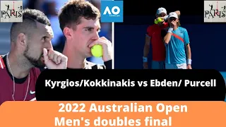 Kyrgios & Kokkinakis vs Ebden & Purcell  Australian Open Finals