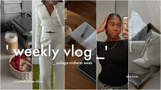 VLOG 🥀 | a week in my life as an influencer and college student in NYC (midterms, content & more)