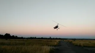 Автожир ФИЛИН ,вечерний полет.