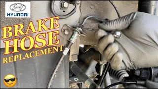 HYUNDAI SONATA BRAKE HOSE REPLACEMENT - How to Change Front Brake Hoses on a Hyundai Sonata