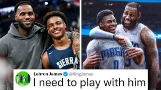 LeBron James Says He'll Do ANYTHING To Play With Bronny In The NBA!