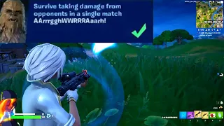 Survive taking damage from opponents in a single match Fortnite