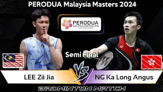 LEE Zii Jia (MAS) vs NG Ka Long Angus (HKG) | Malaysia Masters 2024 Badminton | Semi Final