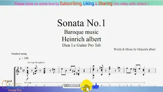 For Guitar Classical with TABs - Heinrich Albert - Sonata No.1 (Baroque music)