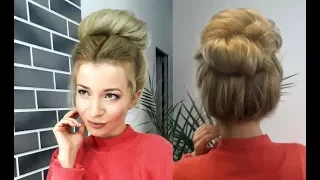 SUPER EASY HAIRSTYLE EASY LAZY 2 MINUTE BUN UPDO | Awesome Hairstyles ✔