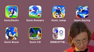 Sonic Games:Sonic Dash +,Sonic Runners Adventure,Sonic Jump Fever,Sonic Racing,Sonic CD,Sonic Boom 2