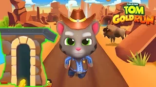 Talking Tom Gold Run Gameplay | Cowboy Tom in Wild West HD 2017