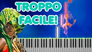 FACCETTA NERA TROPPO FACILE! PIANO TUTORIAL + SPARTITO GRATIS