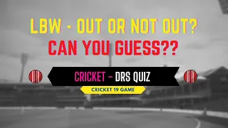 Cricket LBW Challenge - Good Enough To Be An Umpire? Out or Not Out | DRS Zone | Cricket 19