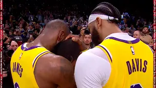 LeBron James & Lonnie Walker IV Share a Moment after Game 4 Win