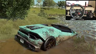 NFS HEAT Rebuilding a LAMBORGHINI HURACAN SPYDER - LOGITECH G29 gameplay