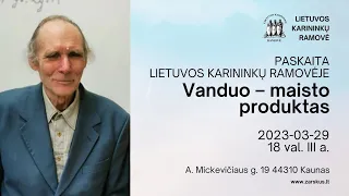 Aleksandras Žarskus "Vanduo - maisto produktas"